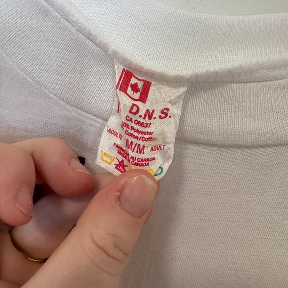 Vintage Single Stitch T-Shirt White Winnipeg Canada Flag Provinces  Size Medium - Picture 10 of 14